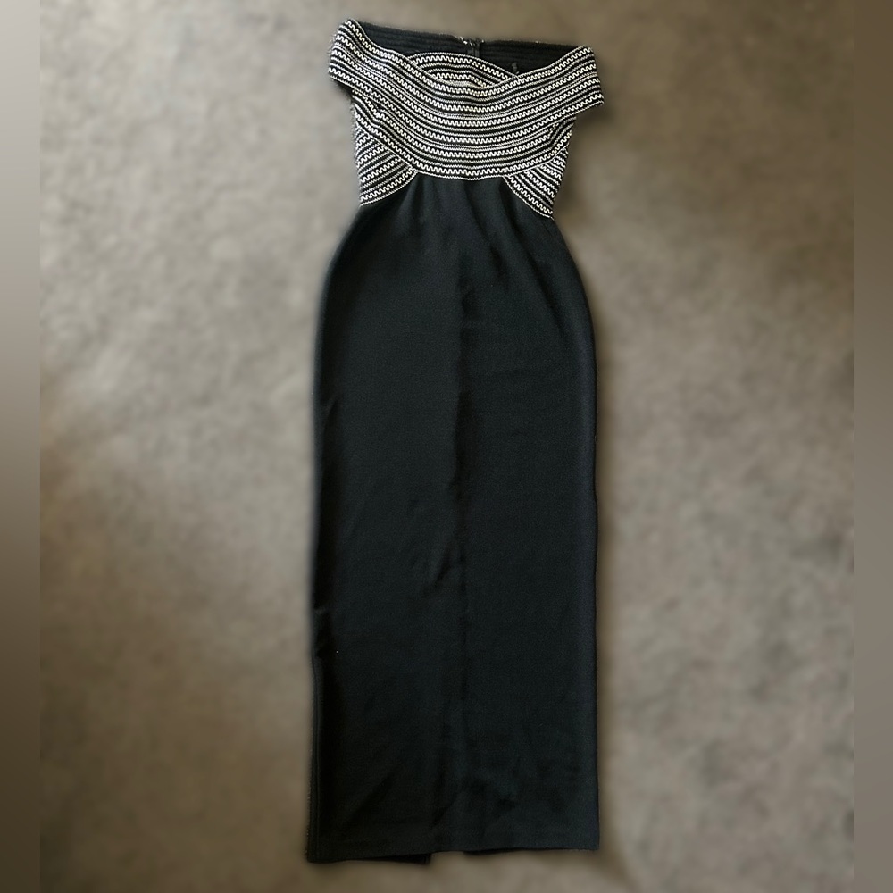 Black floor length dress
